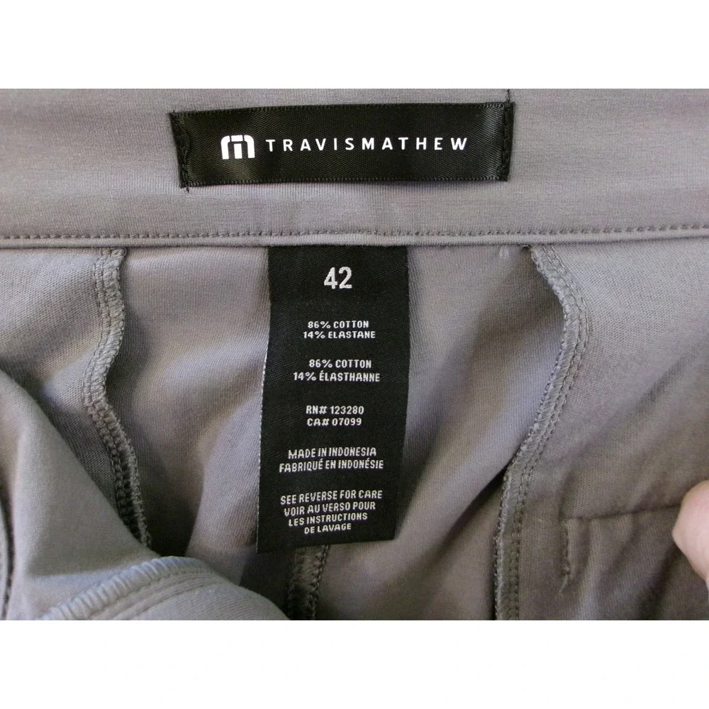 TravisMathew Stretchknit Shorts Mens 42 Quiet Shade Grey Golf‎ A42375 NWT